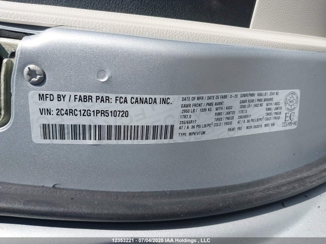 2C4RC1ZG1PR510720 Chrysler 2023