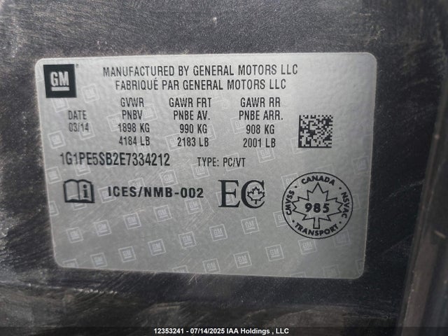 1G1PE5SB2E7334212 Chevrolet LUV