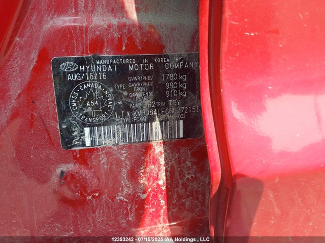 KMHD84LF6HU272151 Hyundai Elantra