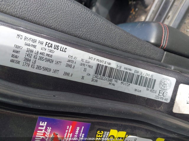 1C4RDJDG2JC415085 Dodge 2018