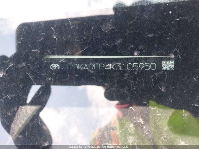 JTDKARFP4K3105950 Toyota 2zr-fxe+1nm