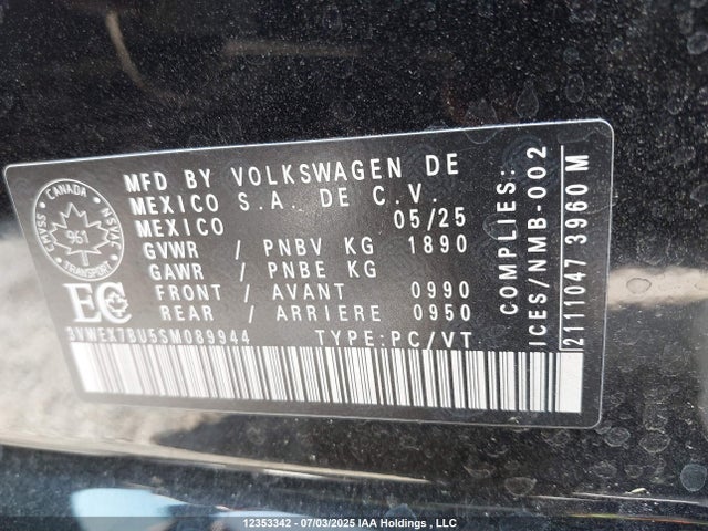 Volkswagen tsi 2025 3VWEX7BU5SM089944 Image 9