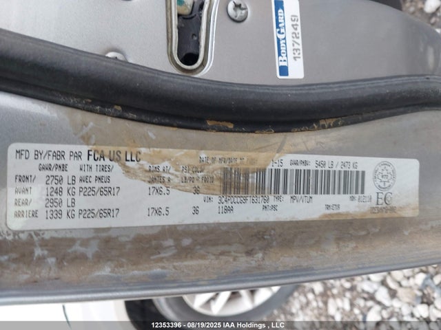Dodge Journey 2015 3C4PDCCG9FT631760 Image 9