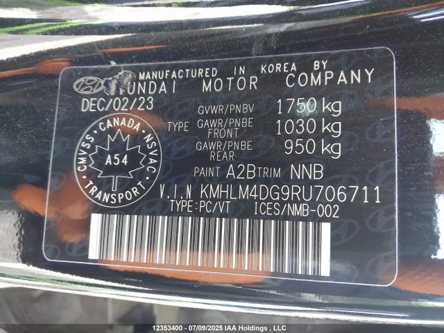 Hyundai mpi nu pe 2024 KMHLM4DG9RU706711 Image 9