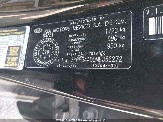 KIA mpi nu 2021 3KPF54AD0ME356272 Image 9