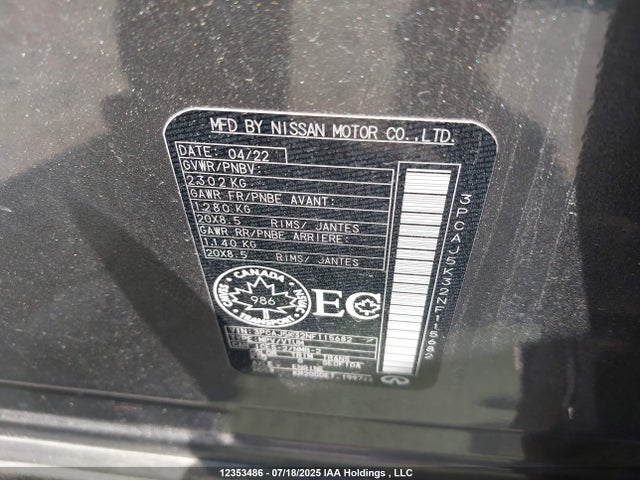 Infiniti QX55 2022 3PCAJ5K32NF115682 Image 9