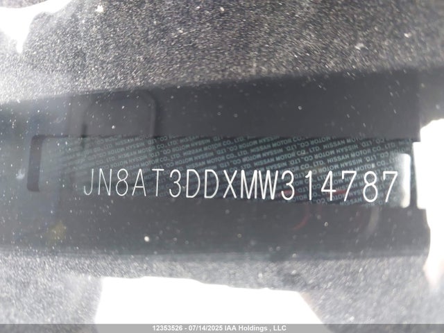 JN8AT3DDXMW314787 Nissan Rogue