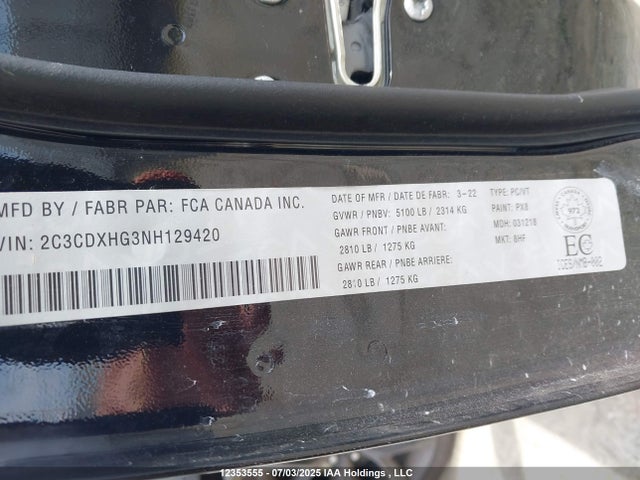 2C3CDXHG3NH129420 Dodge Charger