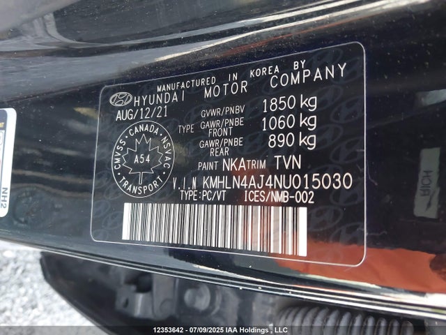 KMHLN4AJ4NU015030 Hyundai gdi kappa
