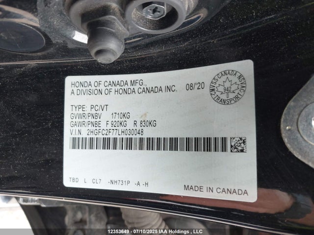 2HGFC2F77LH030048 Honda k20c2