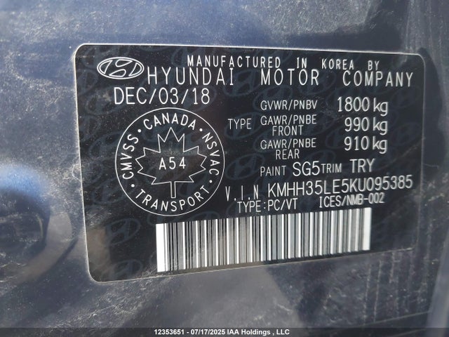 Hyundai gdi nu 2019 KMHH35LE5KU095385 Image 9