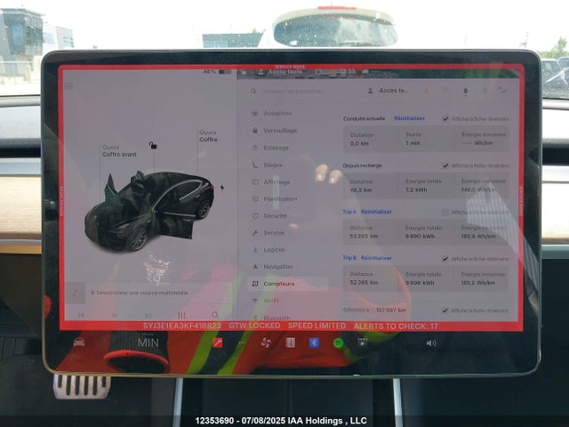 5YJ3E1EA3KF418823 Tesla 2019