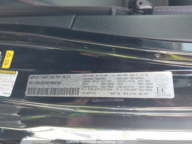 1C4HJXFG4PW590708 Jeep Wrangler