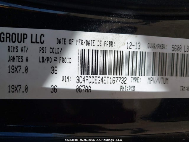 3C4PDDEG4ET167732 Dodge 2014