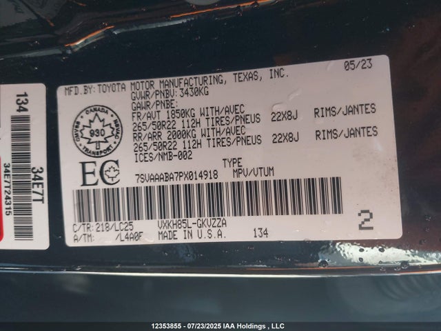 Toyota v35a-fts, 1tm 2023 7SVAAABA7PX014918 Image 19