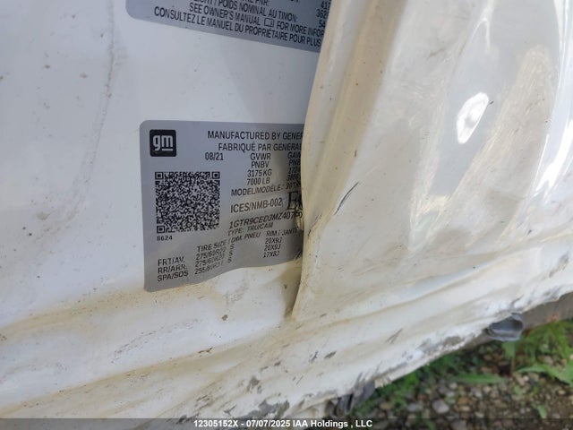 1GTR9CED3MZ407550 GMC l84 - di, alum, gen 5, var 2