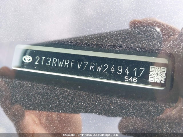 2T3RWRFV7RW249417 Toyota a25a-fxs