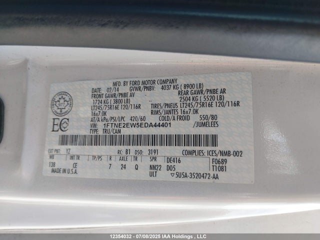 1FTNE2EW5EDA44401 Ford FORD