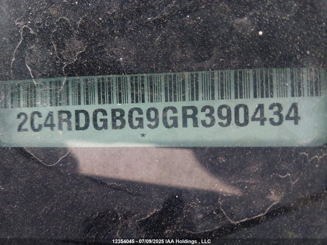 2C4RDGBG9GR390434 Dodge Grand Caravan