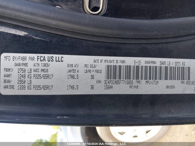 3C4PDCAB5FT716893 Dodge 2015