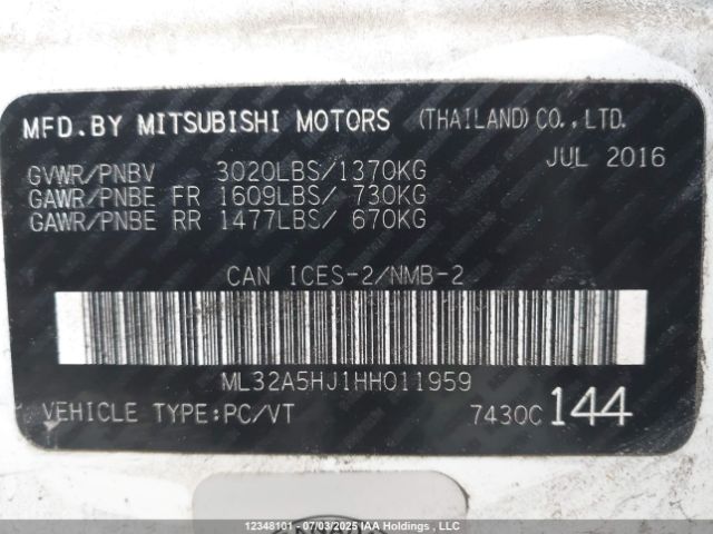 ML32A5HJ1HH011959 Mitsubishi 2017