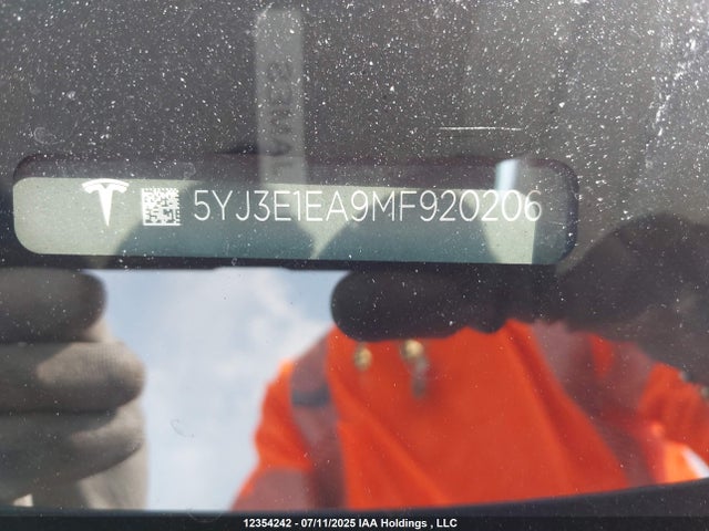 5YJ3E1EA9MF920206 Tesla MODEL 3