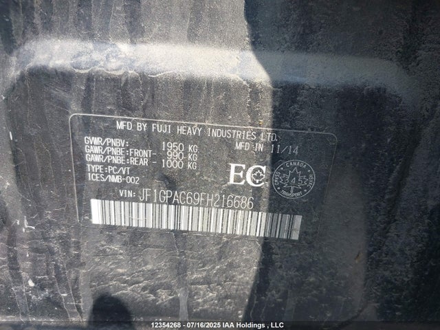 JF1GPAC69FH216686 Subaru 2.0l na