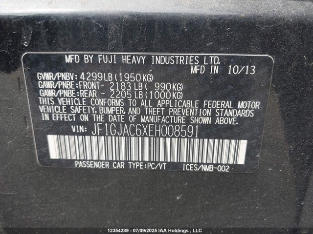 JF1GJAC6XEH008591 Subaru Impreza