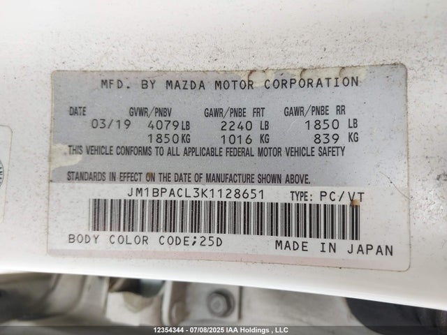 JM1BPACL3K1128651 Mazda py