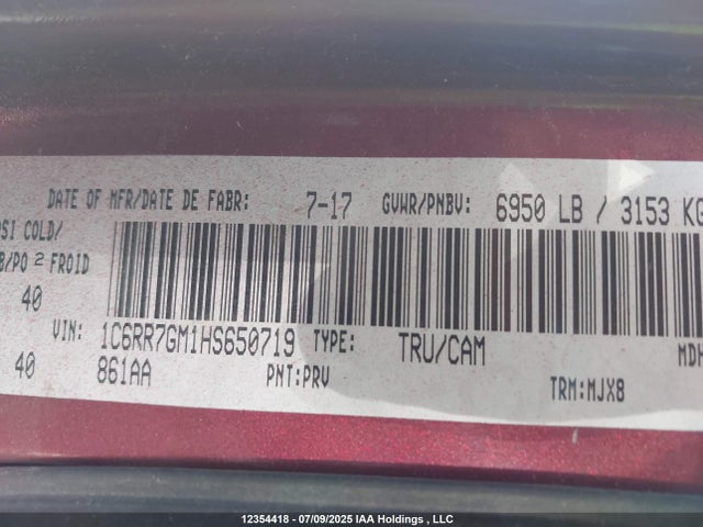 RAM 1500 2017 1C6RR7GM1HS650719 Image 9