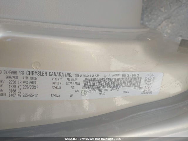 2C4RDGDG1FR614369 Dodge 2015