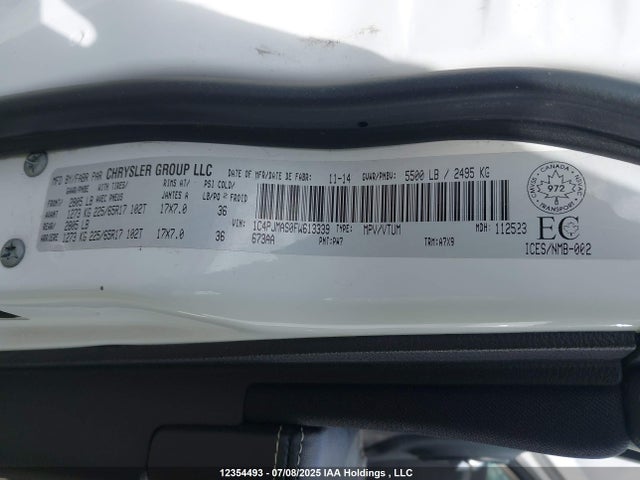 1C4PJMAS0FW613339 Jeep Cherokee