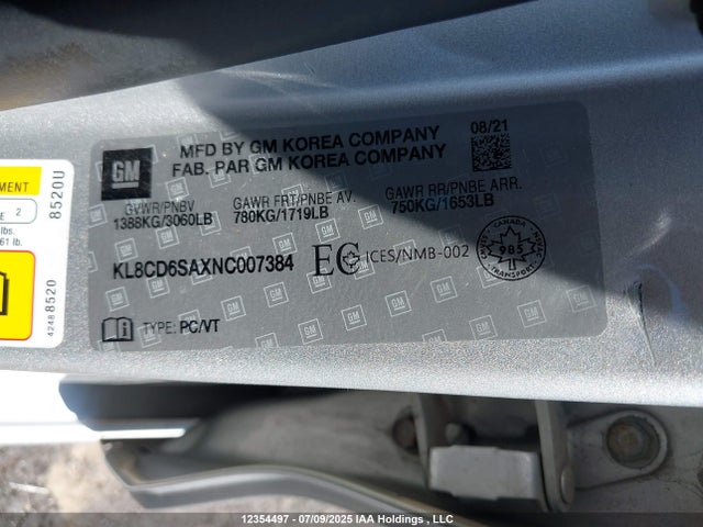 KL8CD6SAXNC007384 Chevrolet lv7