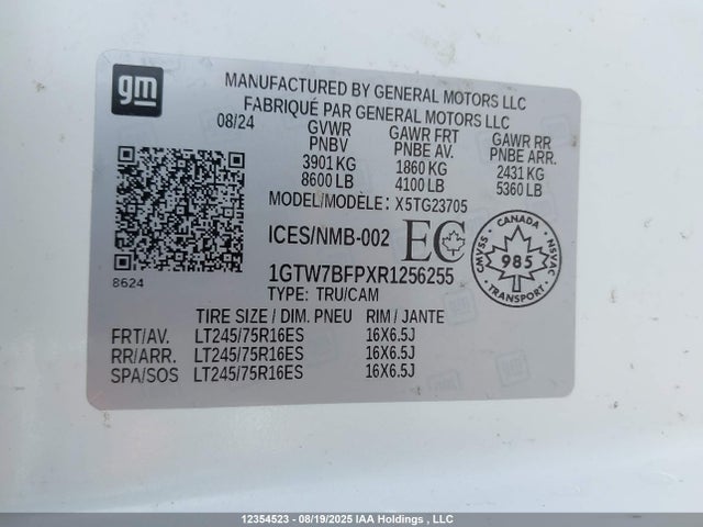 GMC lv1 2024 1GTW7BFPXR1256255 Image 9