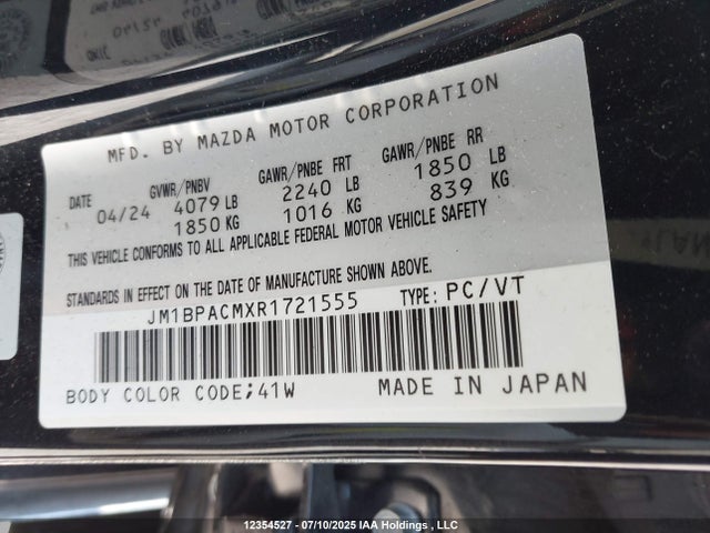 JM1BPACMXR1721555 Mazda pyukd