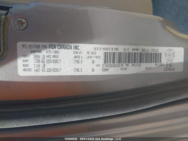 2C4RDGBG9GR162109 Dodge 2016