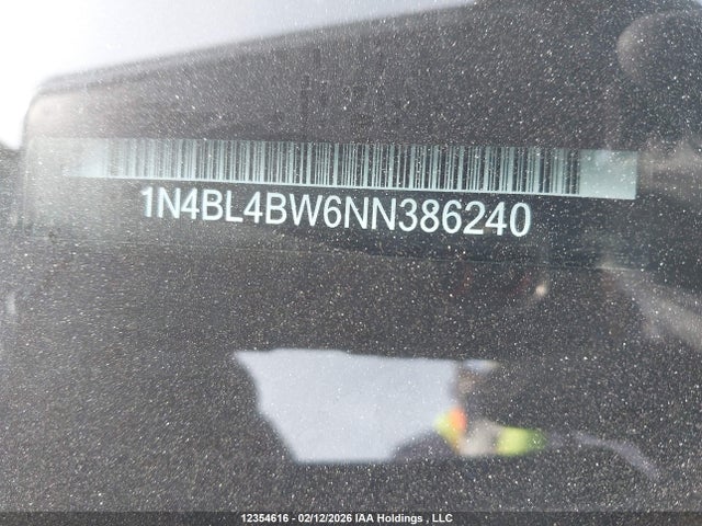 1N4BL4BW6NN386240 Nissan Altima