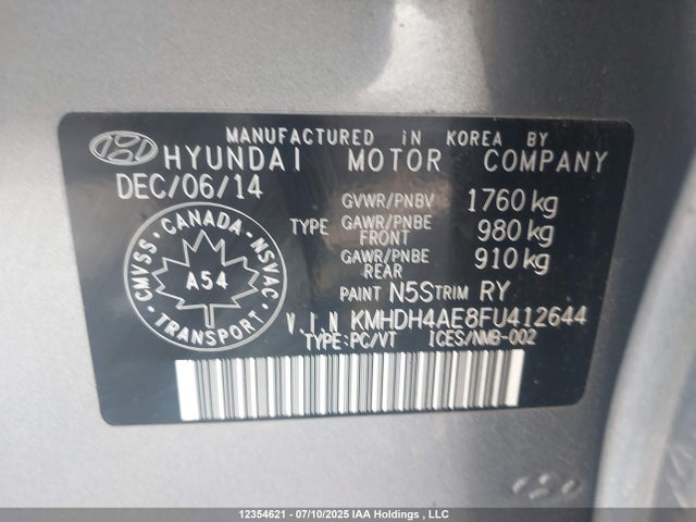 Hyundai dohc mpi nu 2015 KMHDH4AE8FU412644 Image 9