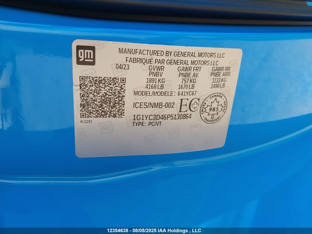 1G1YC3D46P5130864 Chevrolet lt2