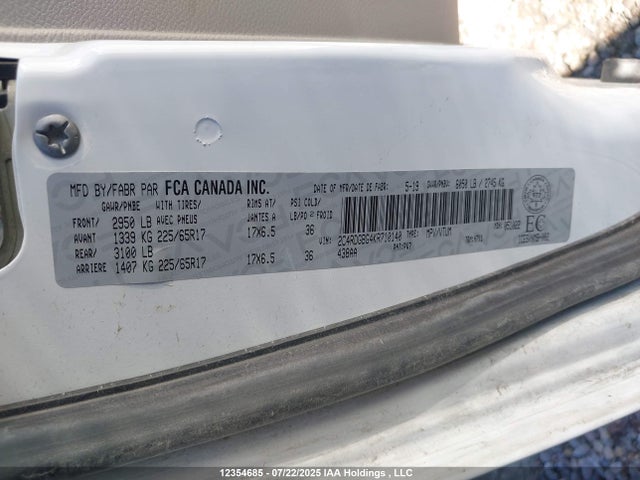 2C4RDGBG4KR710140 Dodge Grand Caravan