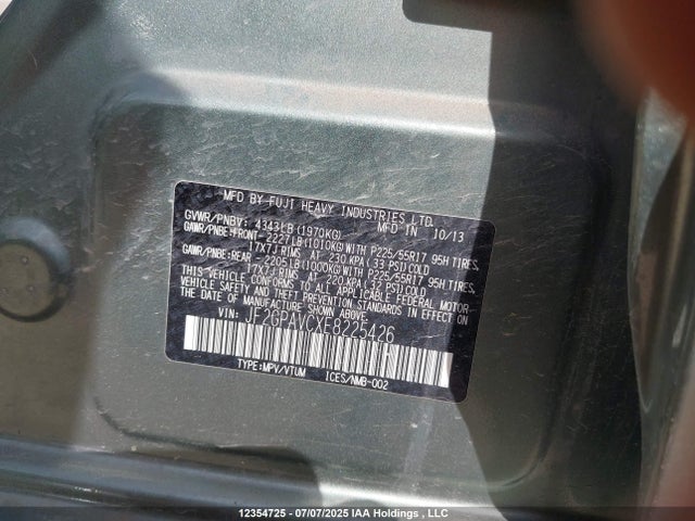 JF2GPAVCXE8225426 Subaru 2.0l na
