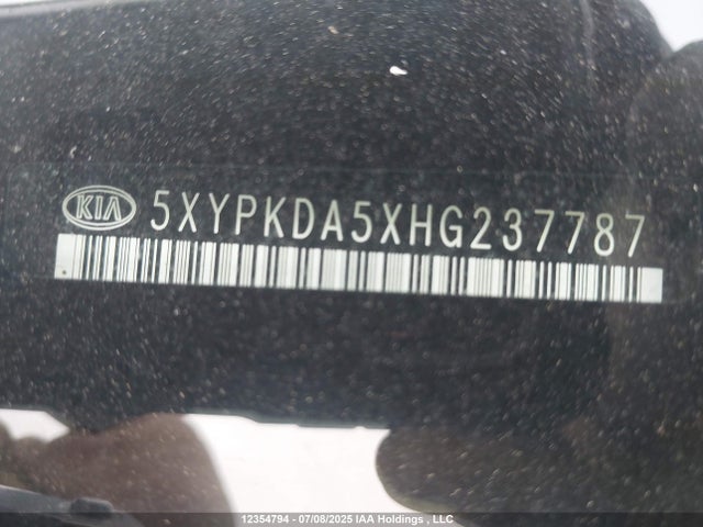 5XYPKDA5XHG237787 KIA 2017
