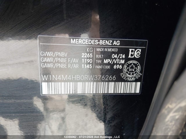 W1N4M4HB0RW376266 Mercedes-Benz m260