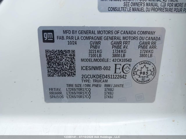 Chevrolet l84 2025 2GCUKDED4S1122642 Image 9