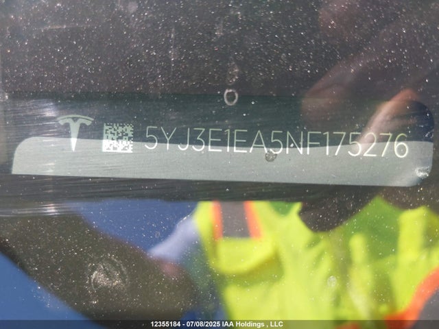 5YJ3E1EA5NF175276 Tesla MODEL 3