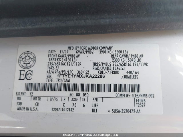 Ford 2018 2018 1FTYE1YMXJKA22286 Image 20