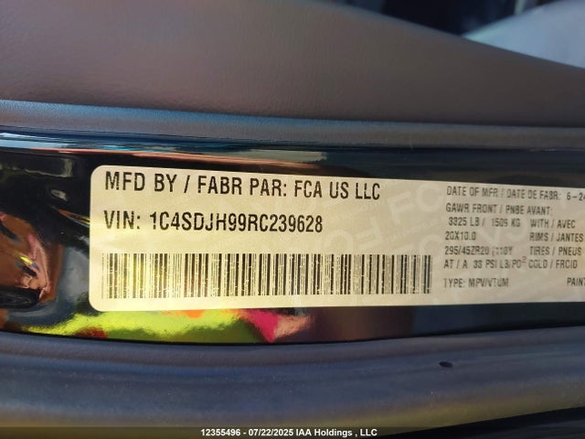 Dodge Durango 2024 1C4SDJH99RC239628 Image 9