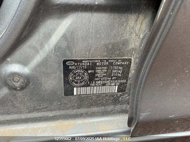 KMHDH4AEXGU626956 Hyundai dohc mpi nu