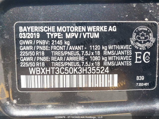 WBXHT3C50K3H35524 BMW X1