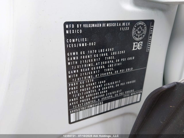 Volkswagen tsi 2024 3VVSX7B21RM034293 Image 9